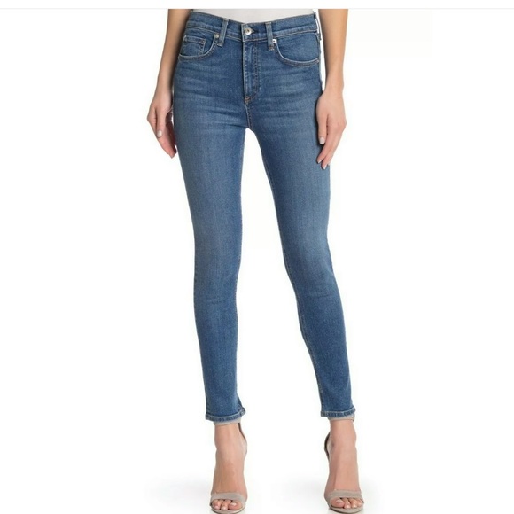 Rag and Bone High Rise Skinny El cut hem Jeans - Picture 2 of 14